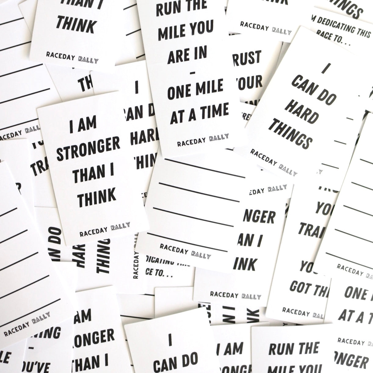 raceday rally stickers.