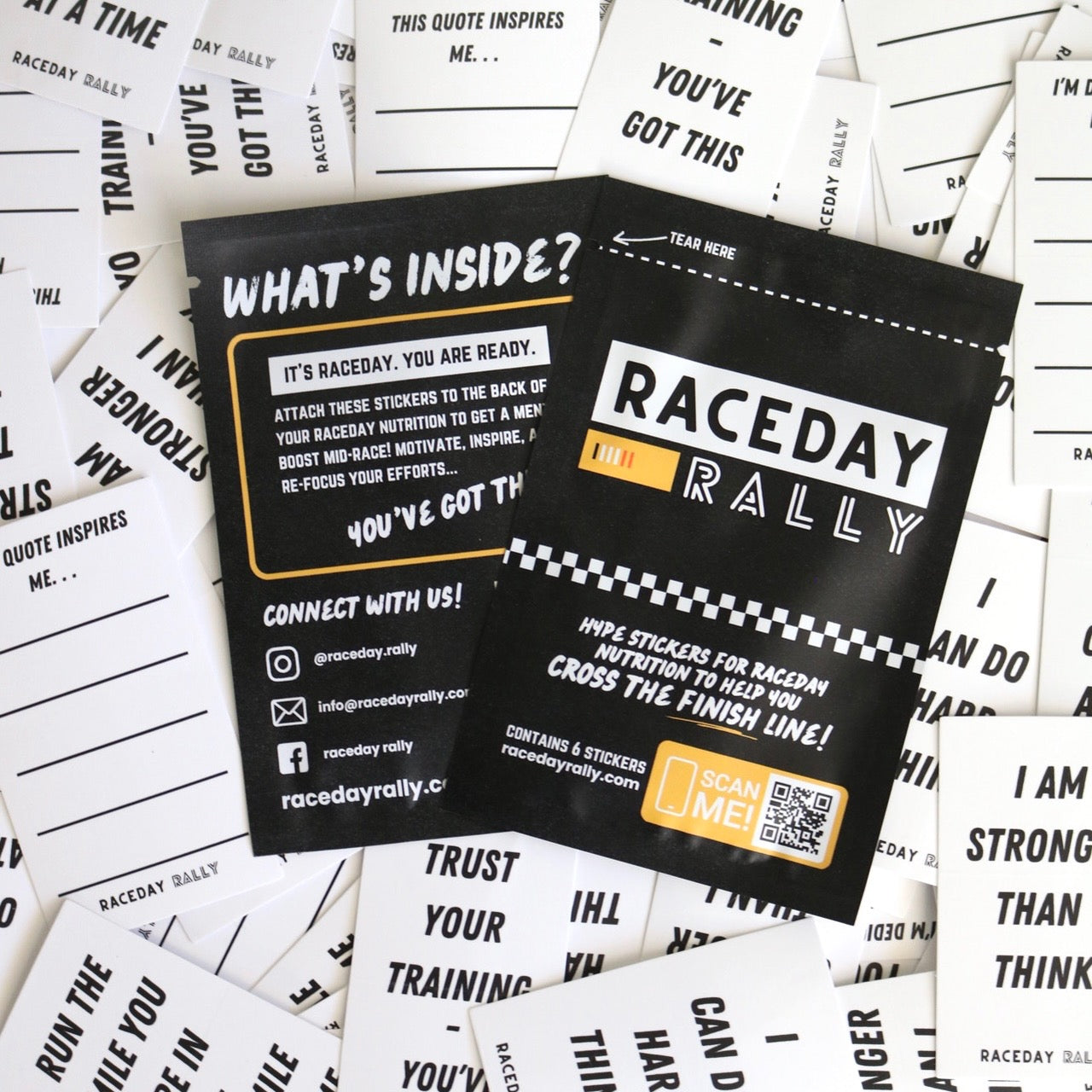 raceday rally stickers.